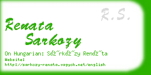 renata sarkozy business card